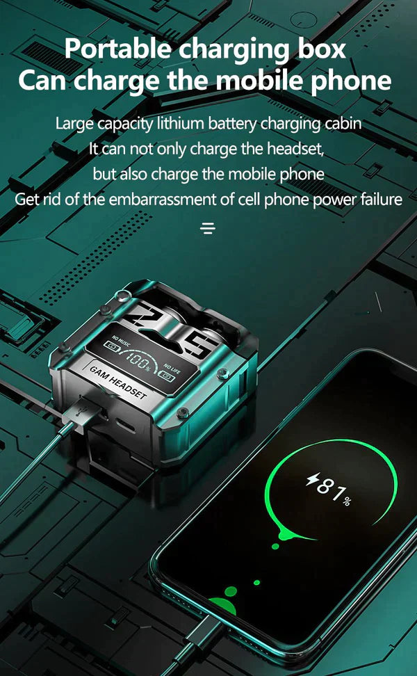 M25 Bluetooth Earbuds With Power-bank For Apple & Android