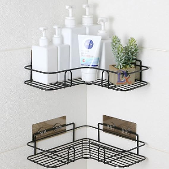 Bathroom kitchen Punch Corner Frame Shower Shelf