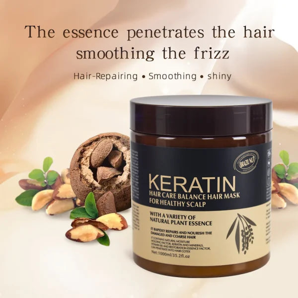 Keratin hair mask treatment