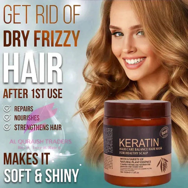 Keratin hair mask treatment